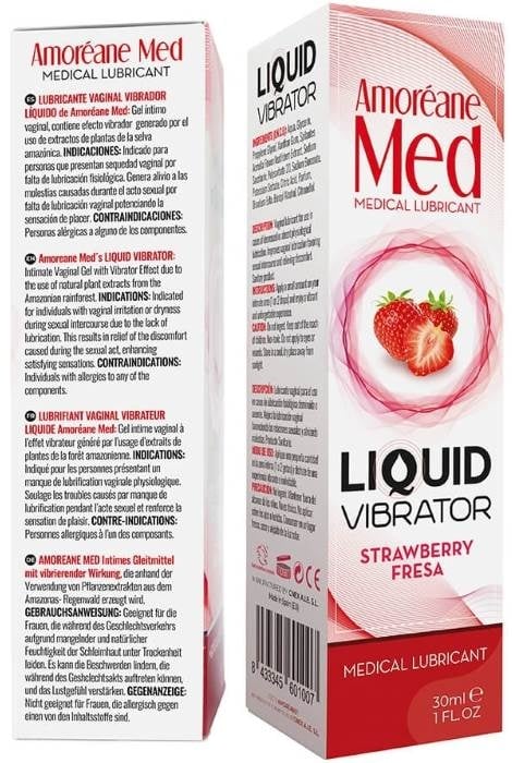 Рідкий вібратор Amoreane Med Strawberry Liquid Vibrator - Зображення 2