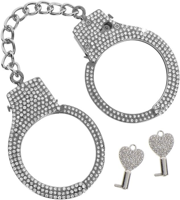 Металеві наручники Taboom Diamond Wrist Cuffs (Silver) - Зображення 3