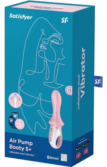 Анальний вібратор з функцією розширення Satisfyer Air Pump Booty 5+ (Pink) - Зображення 7