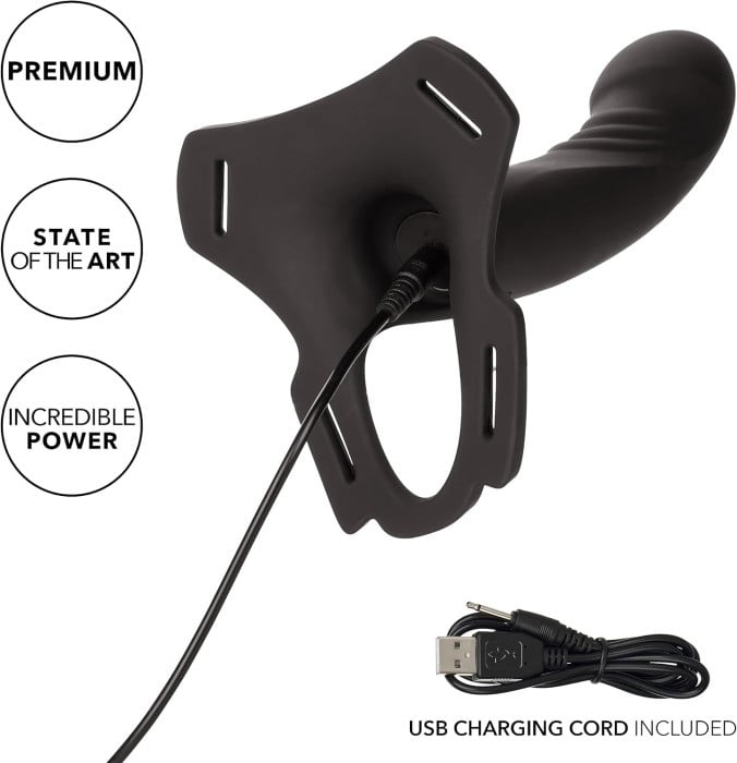Насадка для двойного проникновения с вибрацией CalExotics Boundless Rechargeable Harness - Изображение 2