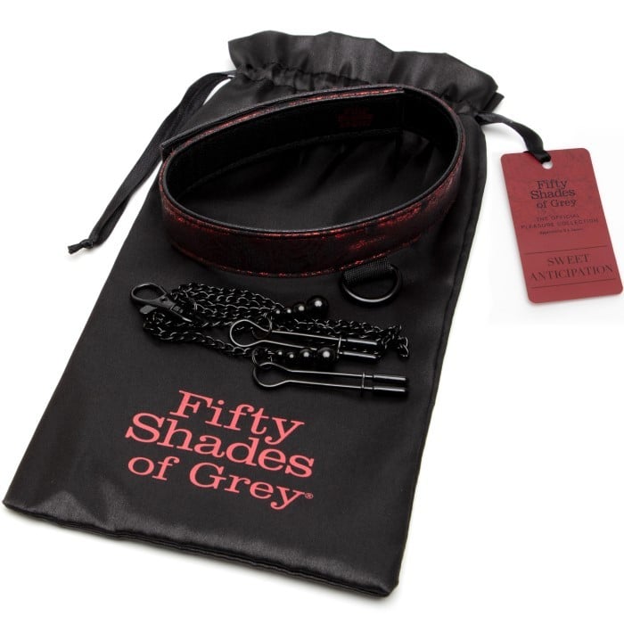 Ошейник с зажимами для сосков Fifty Shades of Grey Nipple Clamps - Изображение 4
