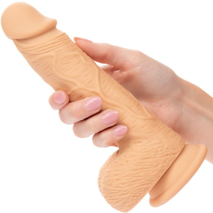 Фалоімітатор CalExotics Dual Density Silicone Studs 16 см (Flesh) - Зображення 7