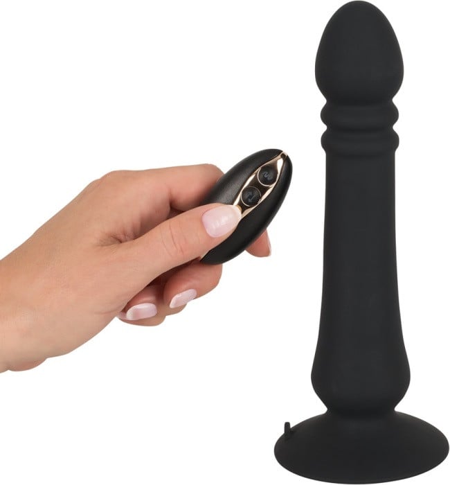 Анальный вибратор с поступательными движениями Black Velvets Anal Thruster от Orion - Изображение 5