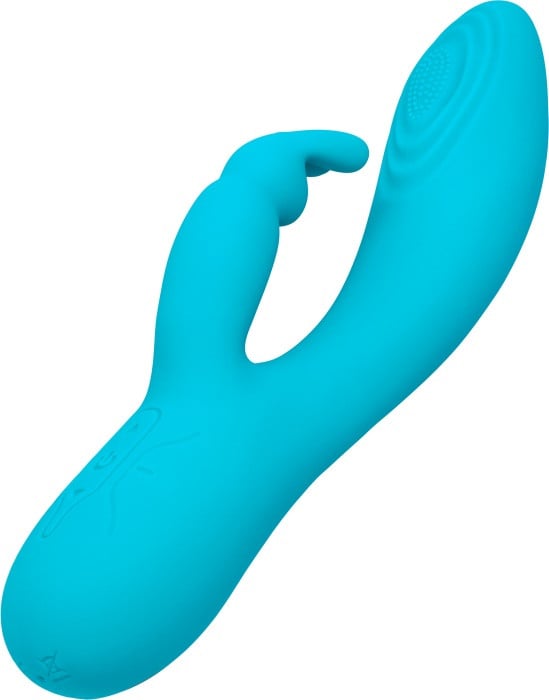 Вібратор кролик з пульсацією Virgite V9 (Blue) - Зображення 2
