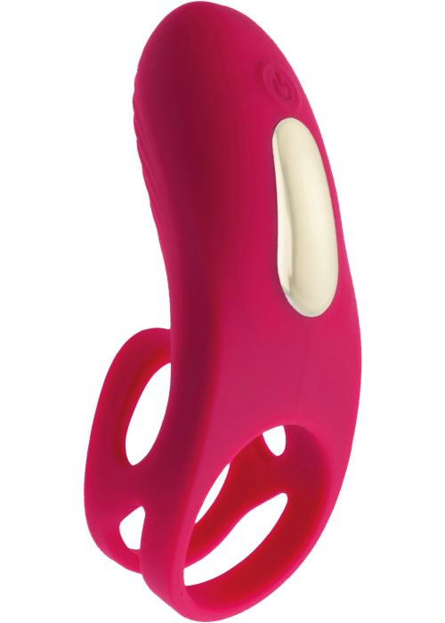 Ерекційне кільце з вібрацією S Pleasures Snugler (Pink) - Зображення 2