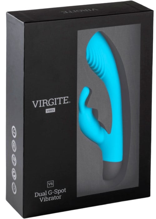 Вібратор кролик Virgite V6 (Blue) - Зображення 3