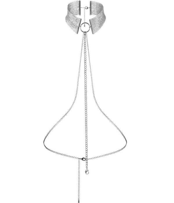 Нашийник-прикраса Bijoux Indiscrets Metallic Mesh Collar (Silver) - Зображення 2