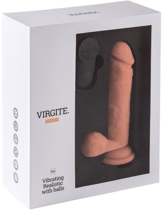 Вибратор с пультом Virgite Vibrating Realistic R12 - Изображение 7