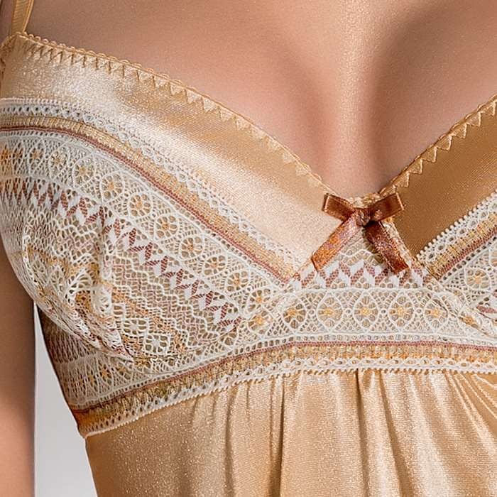 Пеньюар і трусики Casmir Demi Chemise Gold - Зображення 2