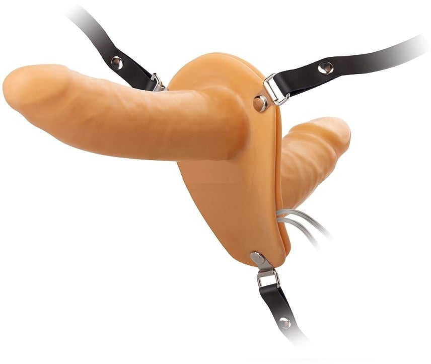 Жіночий подвійний страпон з вібрацією Strap-on Duo від Orion - Зображення 3