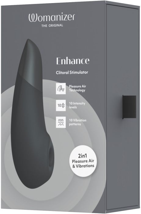 Вакуумный стимулятор с вибрацией Womanizer Enhance (Black) - Изображение 13