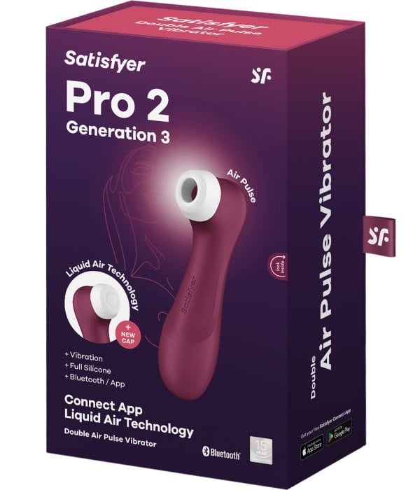 Вакуумный вибратор Satisfyer Pro 2 Connect App Wine Red (Generation 3) - Изображение 6
