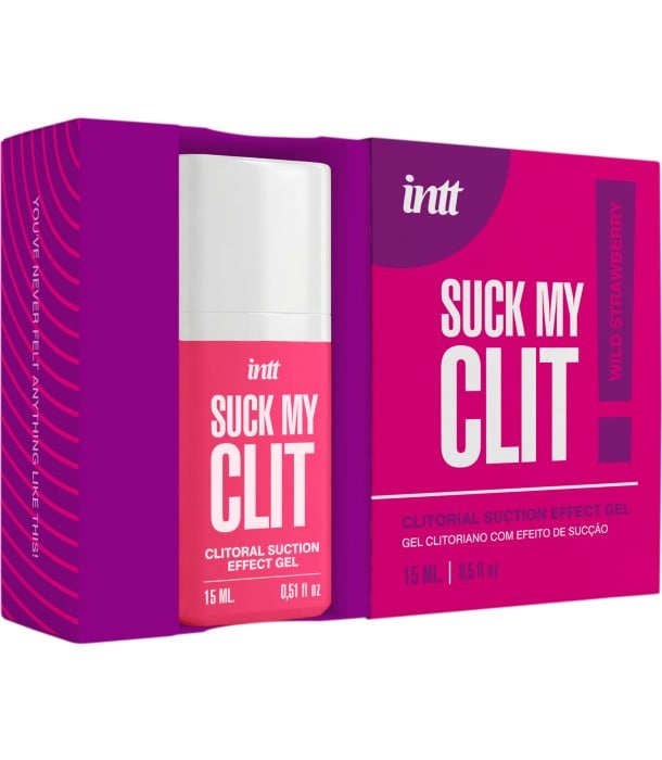 Рідкий вібратор з ефектом вакуумної стимуляції Intt Suck My Clit (Wild Strawberry), 15 мл - Зображення 7