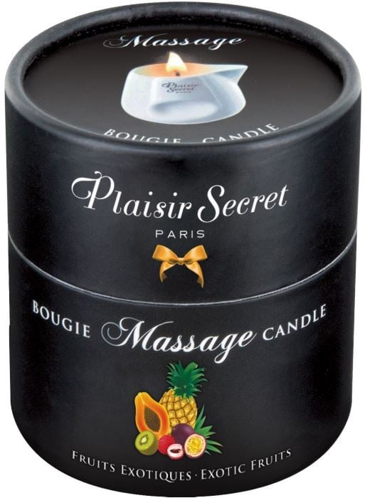 Масажна свічка Plaisirs Secrets Exotic Fruits, 80 мл - Зображення 3