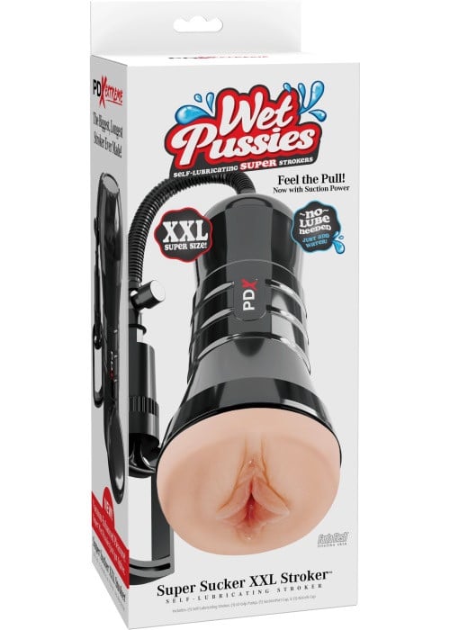 Самозволожуючий мастурбатор з ефектом всмоктування Super Sucker XXL Stroker від Pipedream - Зображення 5
