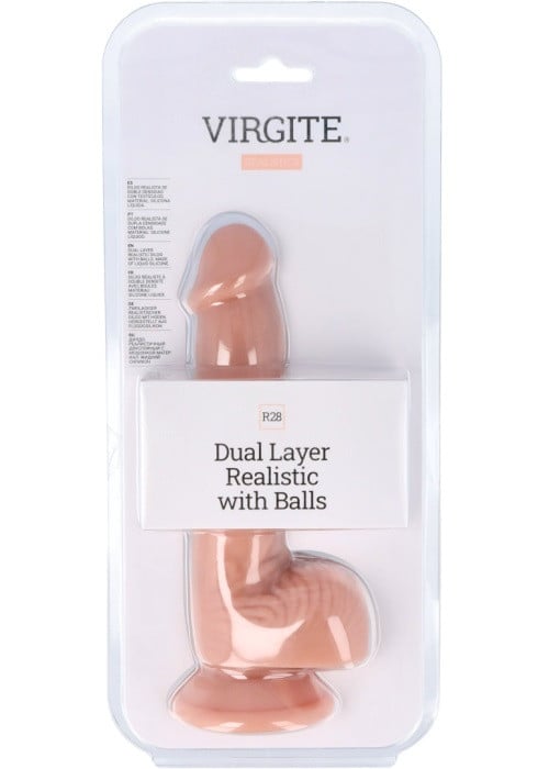 Фалоімітатор Virgite R28 Dual Layer - Зображення 3