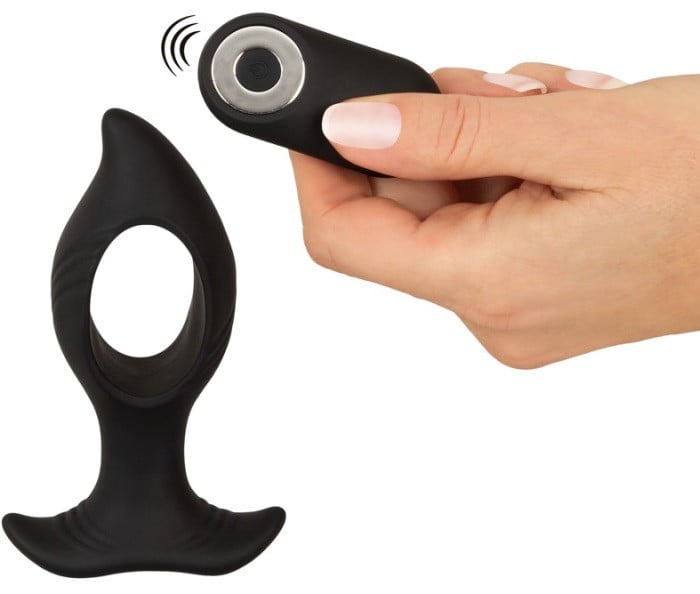 Анальная пробка с вибро и пультом Anos Butt Plug with a Hole - Изображение 10