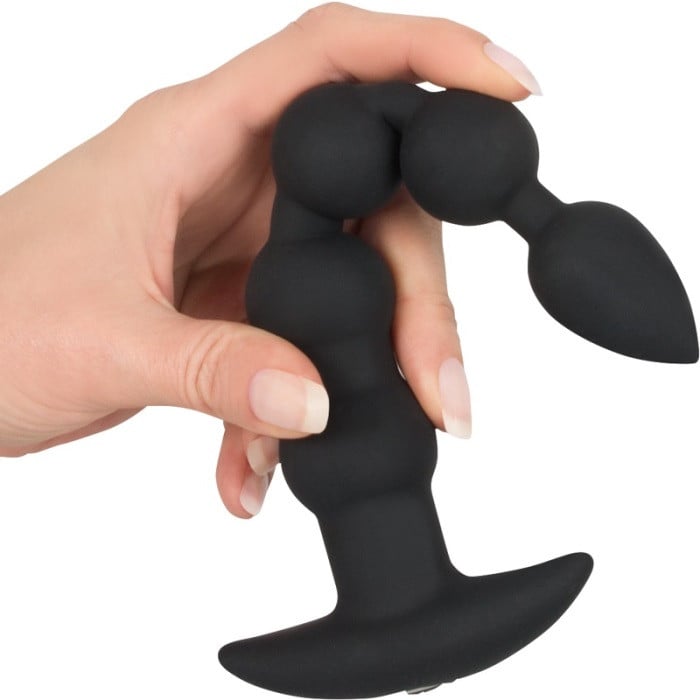 Анальний ланцюжок з вібрацією Black Velvets Rechargeable Anal Taper Beads від Orion - Зображення 4