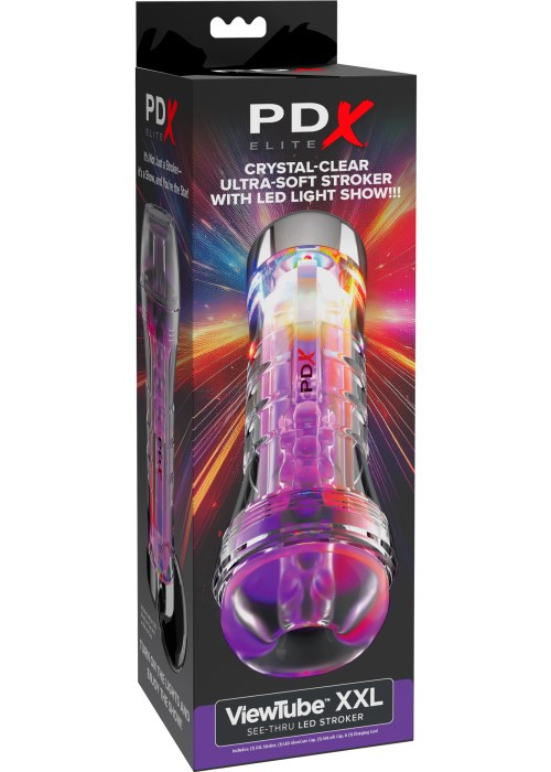 Мастурбатор с подсветкой ViewTube XXL See-Thru EZ-Grip LED Stroker от Pipedream - Изображение 6