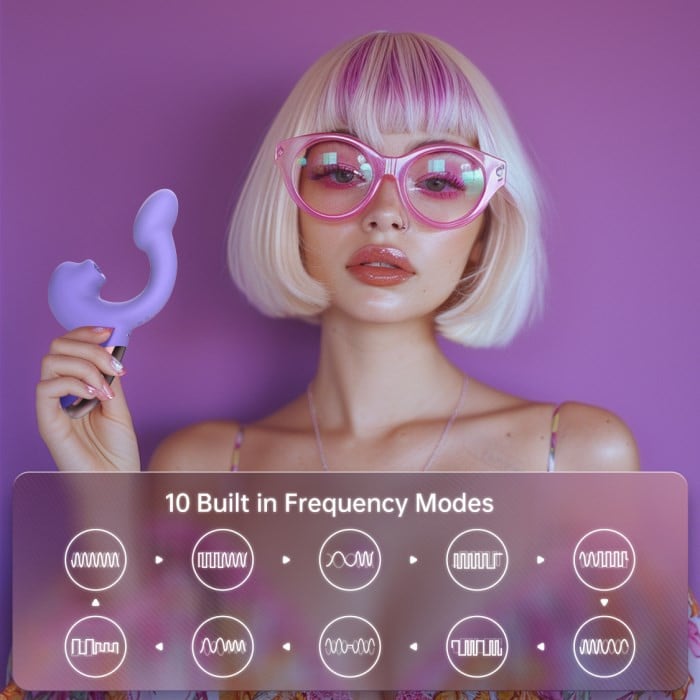 Вибратор-кролик с подвижным язычком Magic Motion Ponder (Purple) - Изображение 14