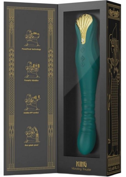Вибратор с поступательными движениями Zalo King Thruster (Turquoise) - Изображение 9