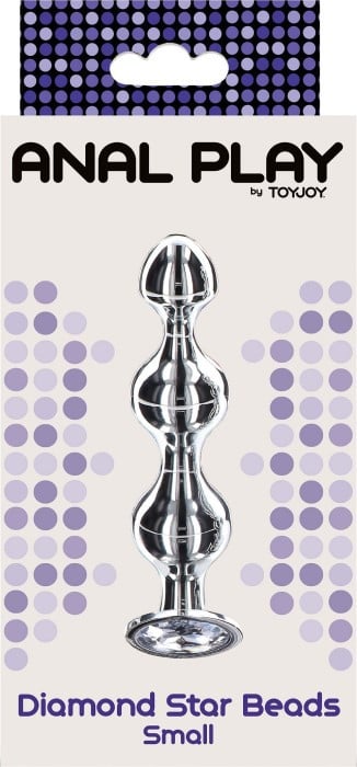 Анальная пробка Diamond Star Beads Small от Toy Joy - Изображение 2