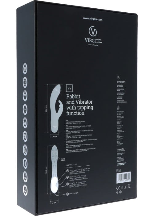 Вібратор кролик з пульсацією Virgite V9 (Pink) - Зображення 8