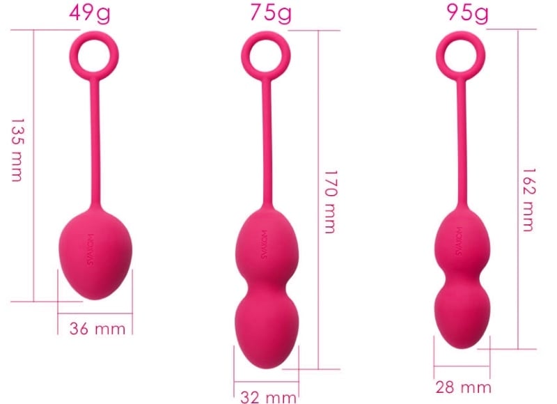 Набір вагінальних кульок Nova Exercise Balls Plum Red від Svakom - Зображення 2