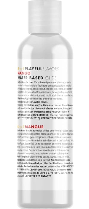 Лубрикант со вкусом манго Swiss Navy 4 in 1 Playful Flavors Mango, 29.5 мл - Изображение 2