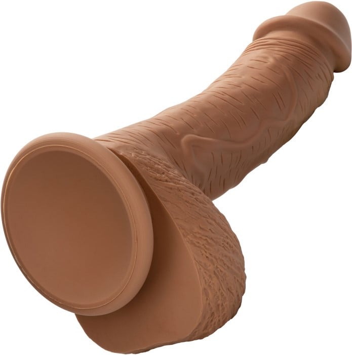 Фалоімітатор CalExotics Dual Density Silicone Studs 16 см (Brown) - Зображення 6