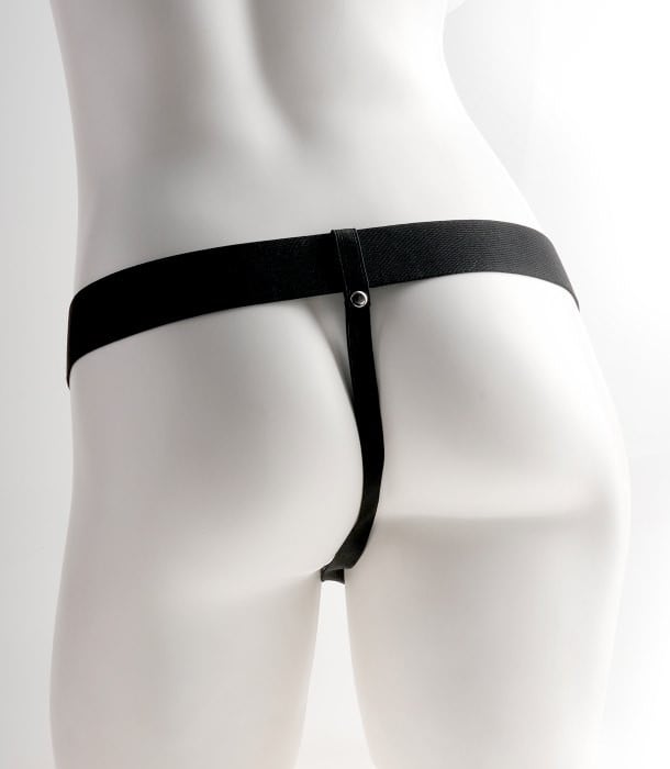 Порожнистий страпон з вібро 11" Hollow Rechargeable Strap-on Flesh від Pipedream - Зображення 6