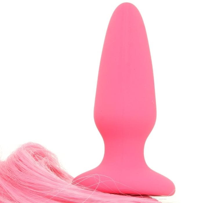 Анальна пробка з хвостом Unicorn Tails Pink від NS Novelties - Зображення 4