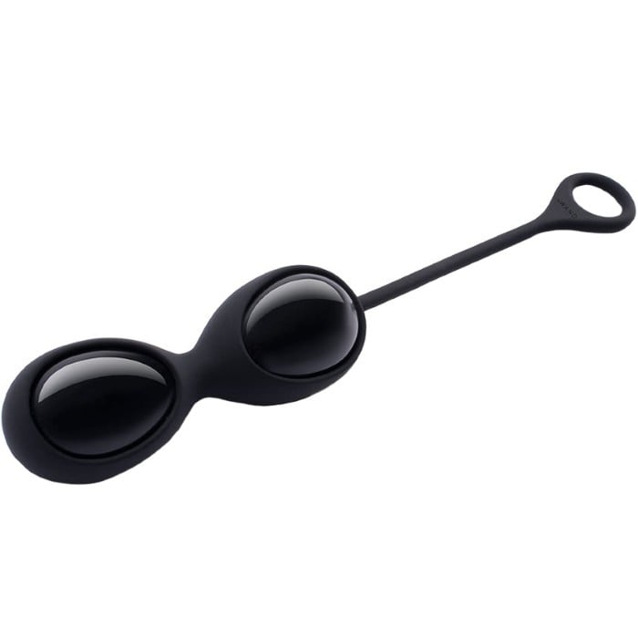 Вагінальні кульки кварцові Le Wand Crystal Yoni Eggs (Black Obsidian) - Зображення 3