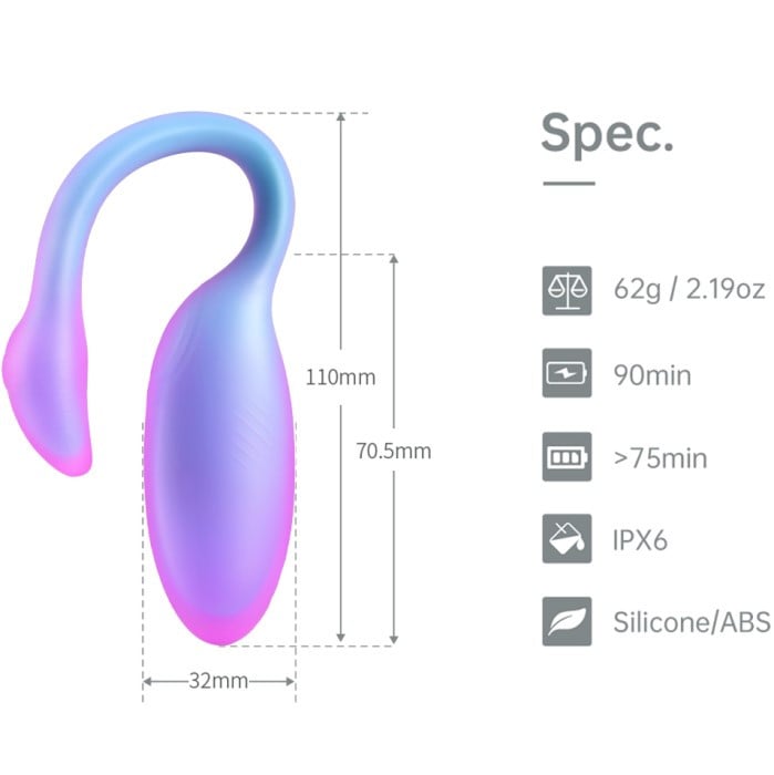 Смарт-віброяйце Magic Motion Flamingo Max 2 в 1 (Purple) - Зображення 3
