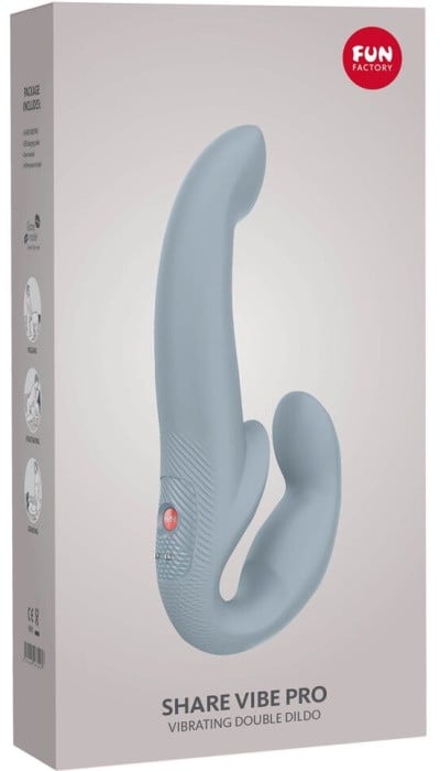 Безремневий страпон з вібро Fun Factory Share Vibe Pro (Grey) - Зображення 7