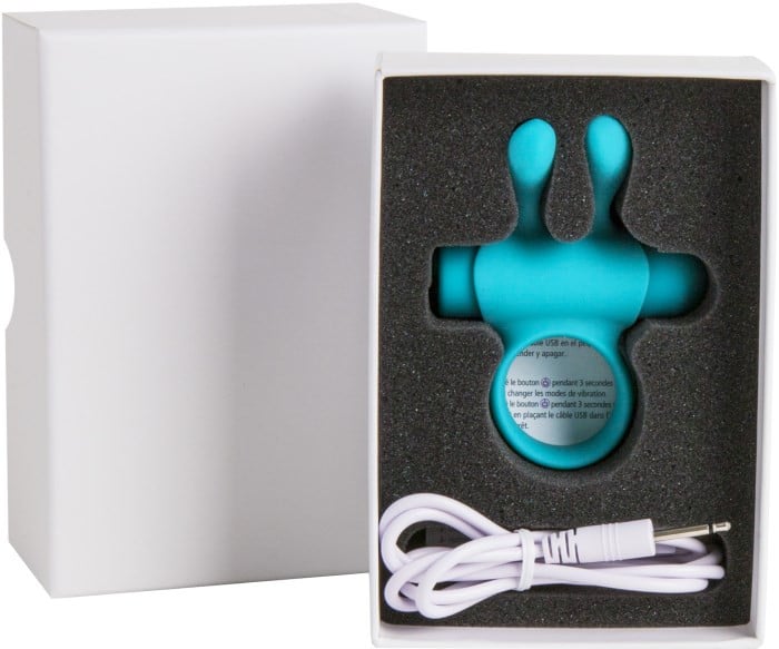 Ерекційне кільце з вібро Rabbit Rechargeable Ring Blue від S Pleasures - Зображення 2