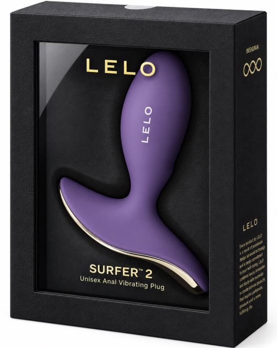 Анальная пробка с вибрацией Lelo Surfer 2 (Cyber Purple) - Изображение 5