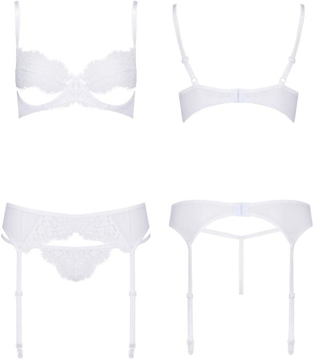 Комплект бюстгальтер, трусики и пояс Avanua Silentia Set (White) - Изображение 5
