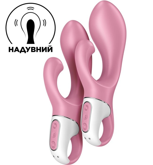 Вибратор с функцией расширения Satisfyer Air Pump Bunny 2 (Pink) - Изображение 2