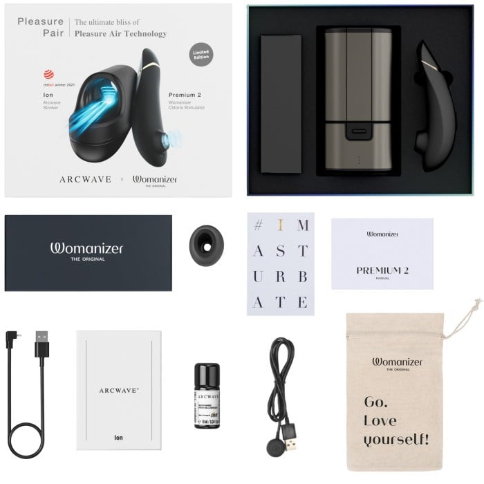 Набір для пари з хвильовою стимуляцією Pleasure Pair Set (Arcwave Ion + Womanizer Premium 2) - Зображення 15