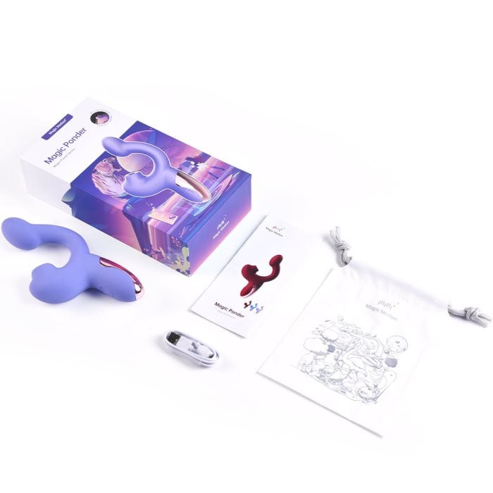 Вибратор-кролик с подвижным язычком Magic Motion Ponder (Purple) - Изображение 16