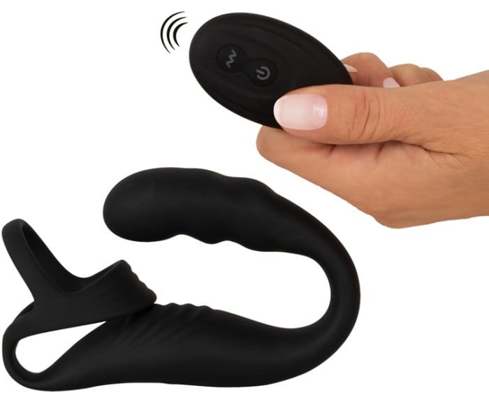 Ерекційне кільце з анальною стимуляцією і вібрацією Cock Ring with RC Prostate Plug від Orion - Зображення 10
