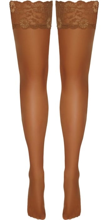 Панчохи Cottelli Legwear Hold-up Stockings Flower Pattern - Зображення 6