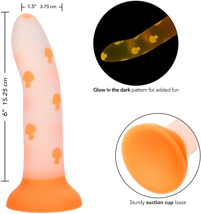 Флуоресцентний фалоімітатор CalExotics Glow Stick Mushroom - Зображення 6