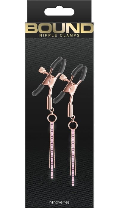 Затискачі для сосків NS Novelties Bound Nipple Clamps D3 (Rose Gold) - Зображення 3