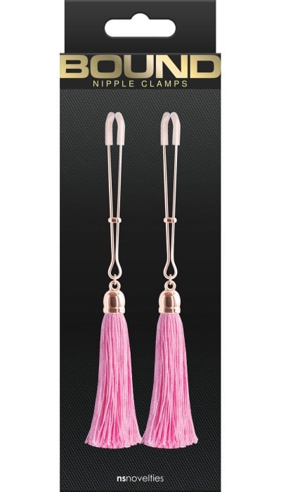 Затискачі для сосків NS Novelties Bound Nipple Clamps T1 (Pink) - Зображення 3