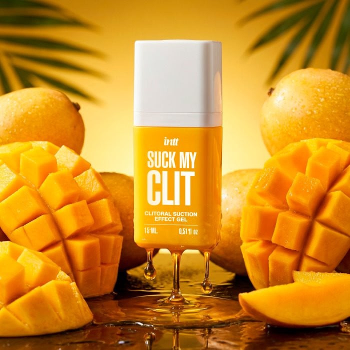 Жидкий вибратор с эффектом вакуумной стимуляции Intt Suck My Clit (Tropical Mango), 15 мл - Изображение 2