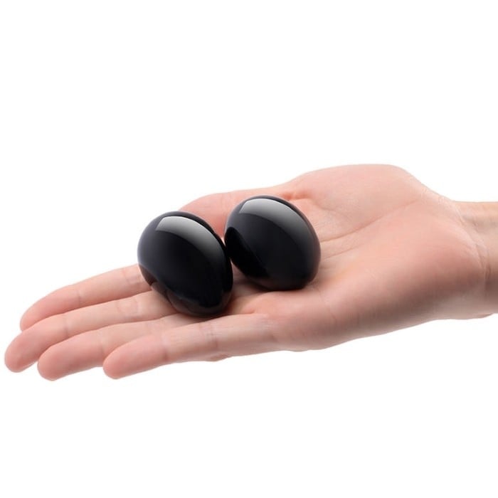 Вагінальні кульки кварцові Le Wand Crystal Yoni Eggs (Black Obsidian) - Зображення 6