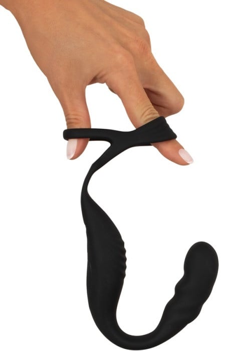 Ерекційне кільце з анальною стимуляцією і вібрацією Cock Ring with RC Prostate Plug від Orion - Зображення 11