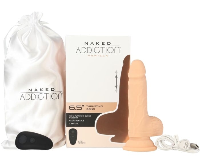 Фалоімітатор з поступальними рухами та обертанням Naked Thrusting Dong 6.5" - Зображення 12